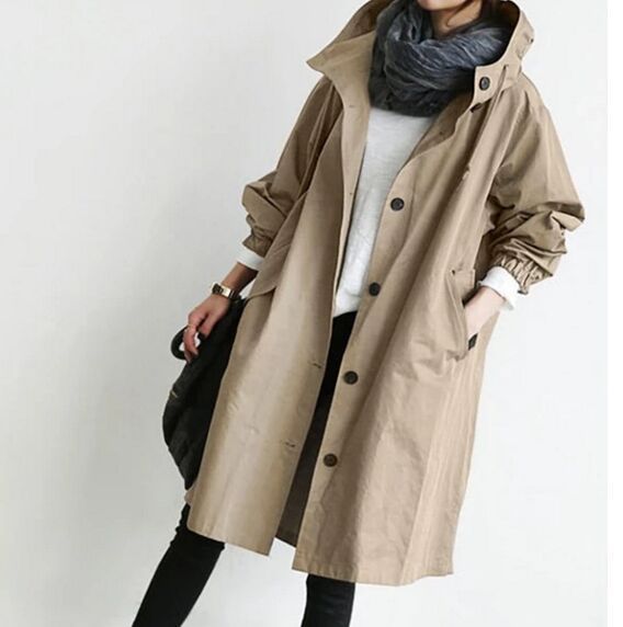 Urban Breeze Oversized Windbreaker Coat