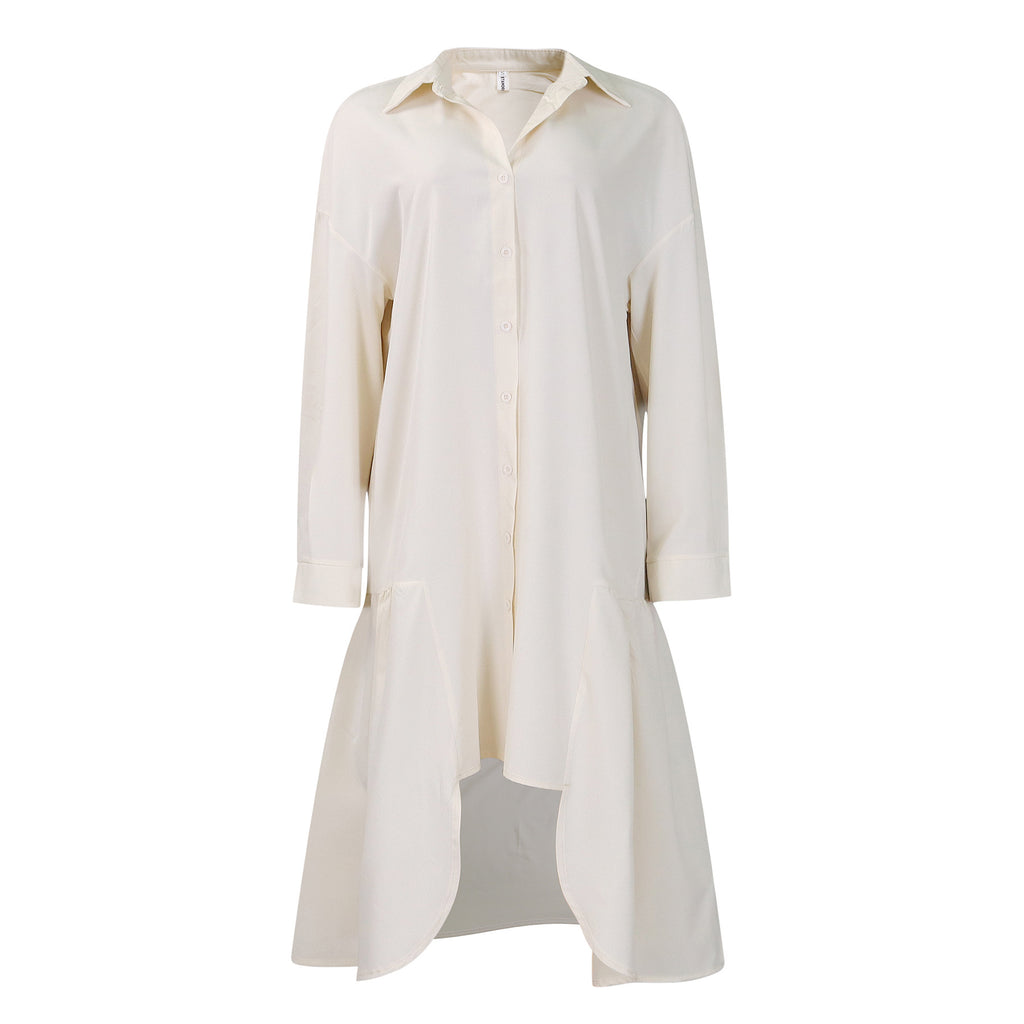 Long Sleeve Irregular Midi Dress