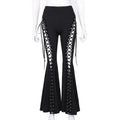 High Waist Corset Strap Bell-Bottom Pants