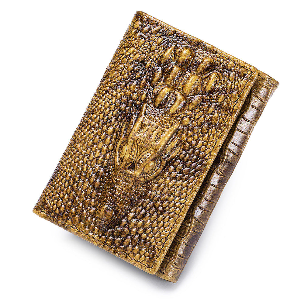 First Layer Cowhide Carved Leather Wallet