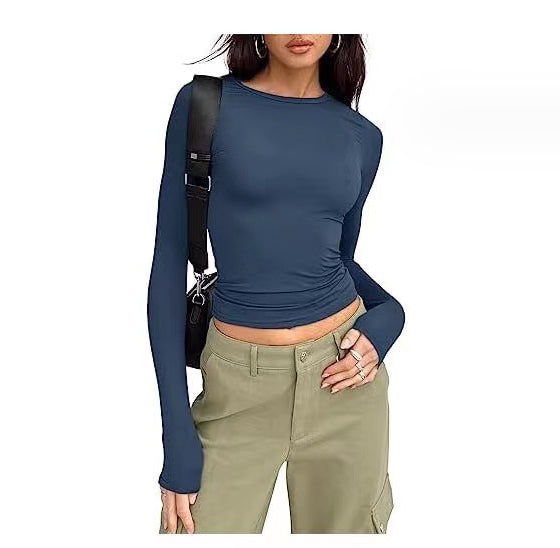 Slim Long-Sleeve Pullover Top