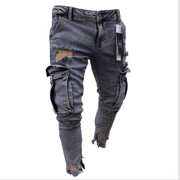 Cargo Hole Denim Jeans