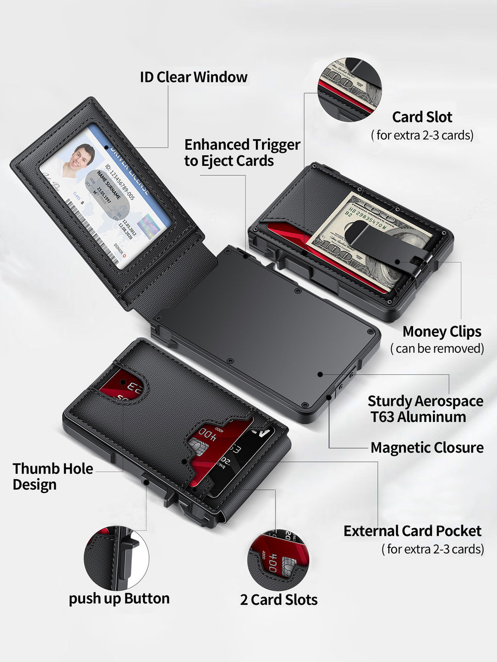 RFID Blocking Pop-Up Wallet