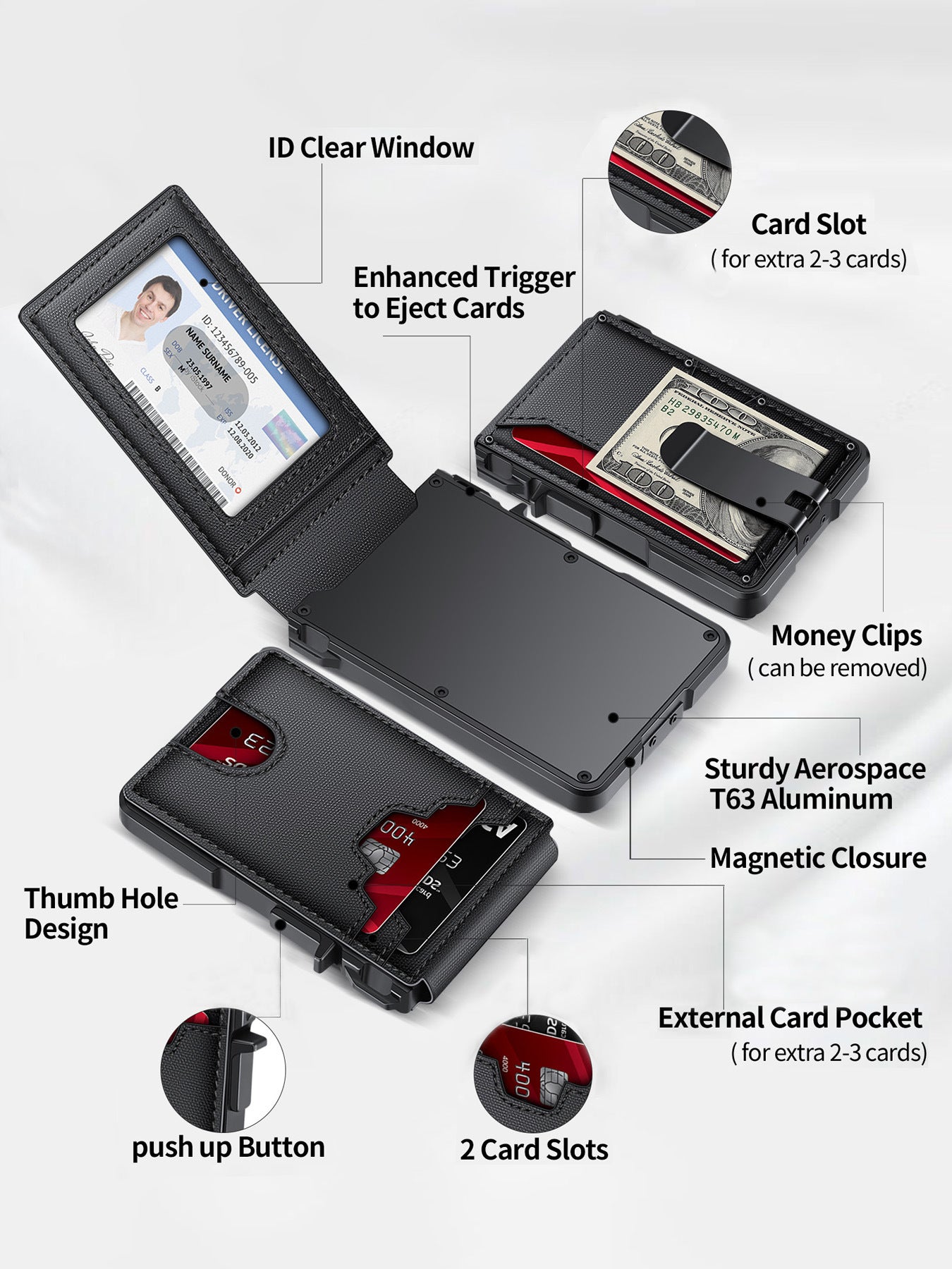 RFID Blocking Pop-Up Wallet