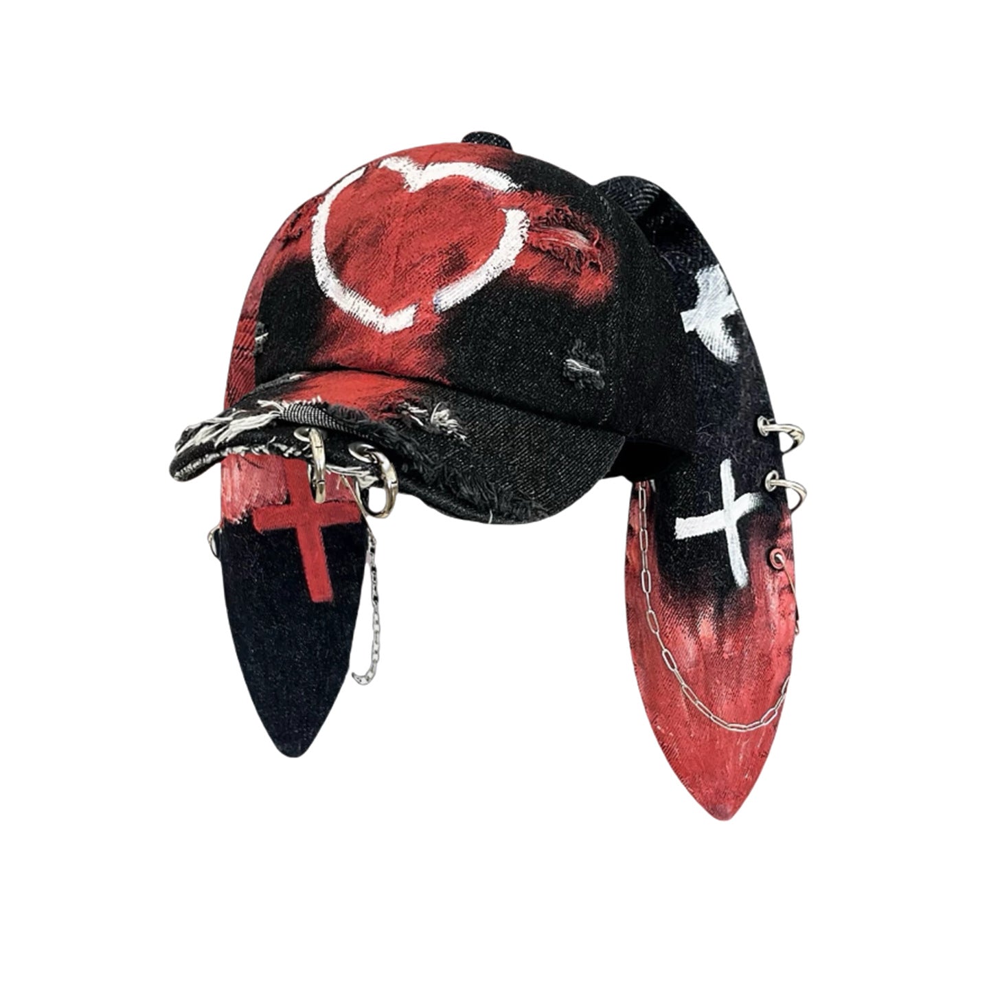 Rebel Bunny Graffiti Denim Snapback