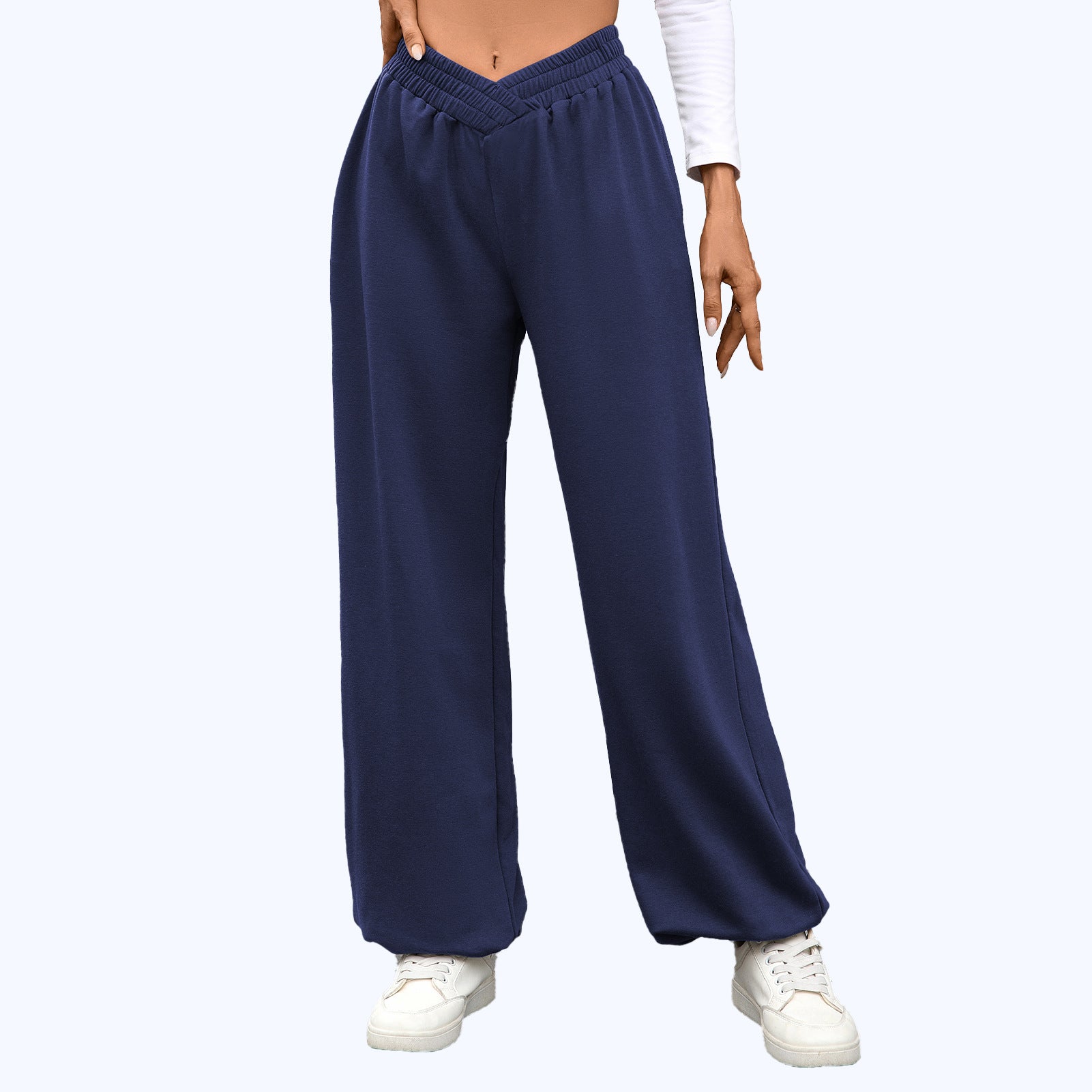High Waist Ankle-Tied Trousers