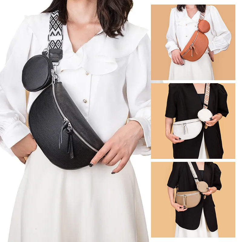 Genuine Leather Crossbody Belt Bag