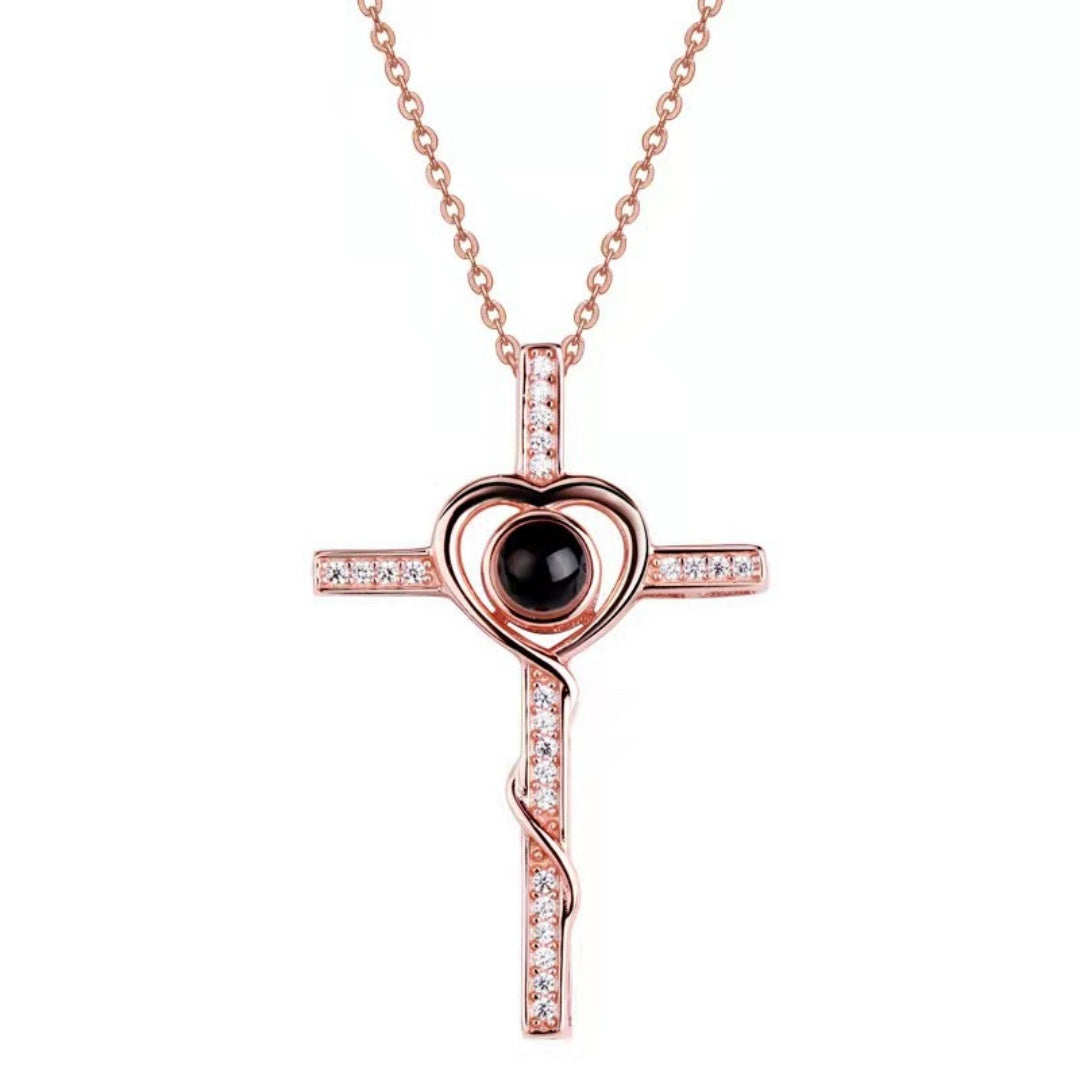 Heart Cross Necklace