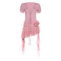 Scarlet Siren™ Deep V Lace-Up Dress