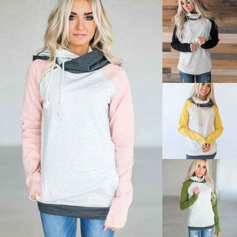 Diagonal Zip-Up Hoodie