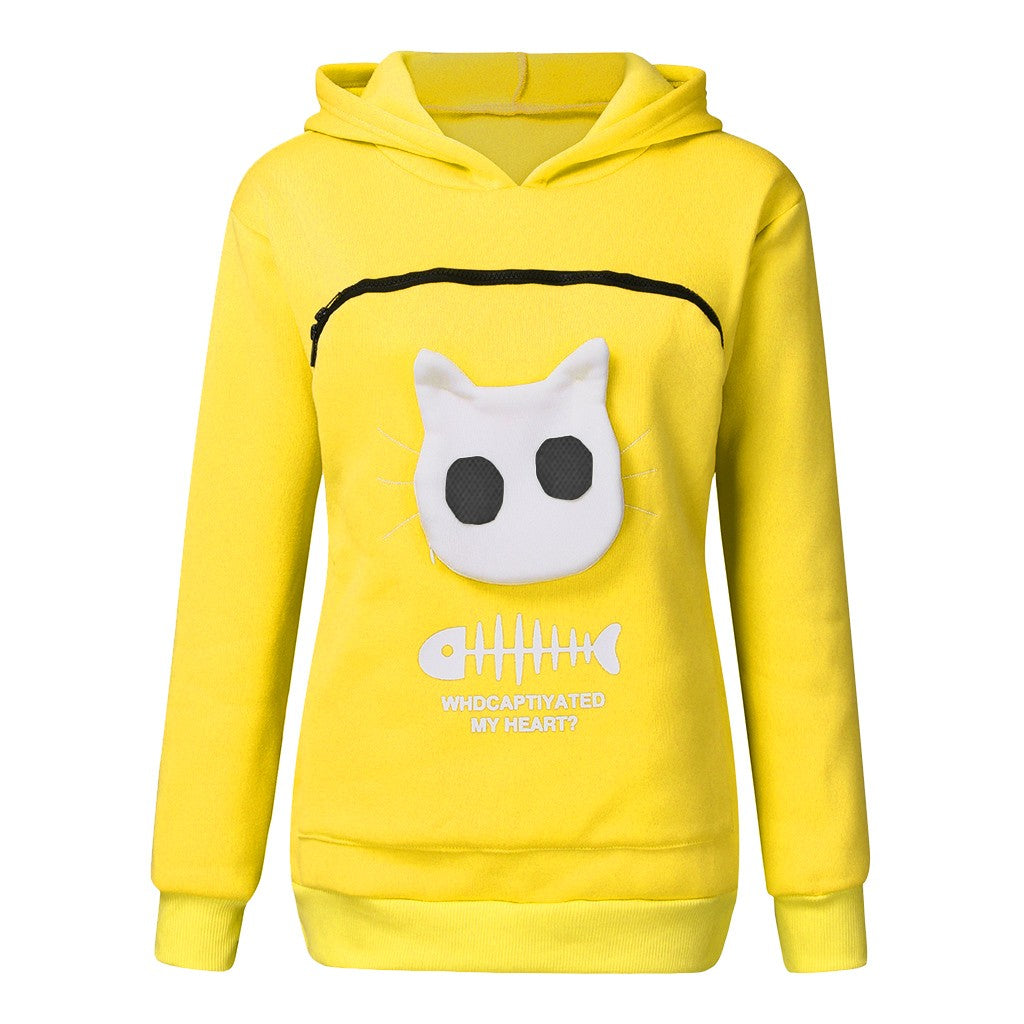 Cute Cat Pocket Hoodie
