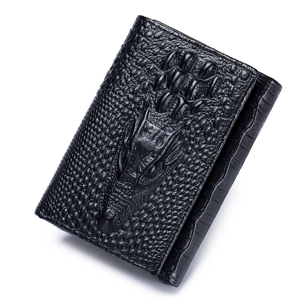 First Layer Cowhide Carved Leather Wallet