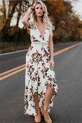 Sleeveless Printed Maxi Dress