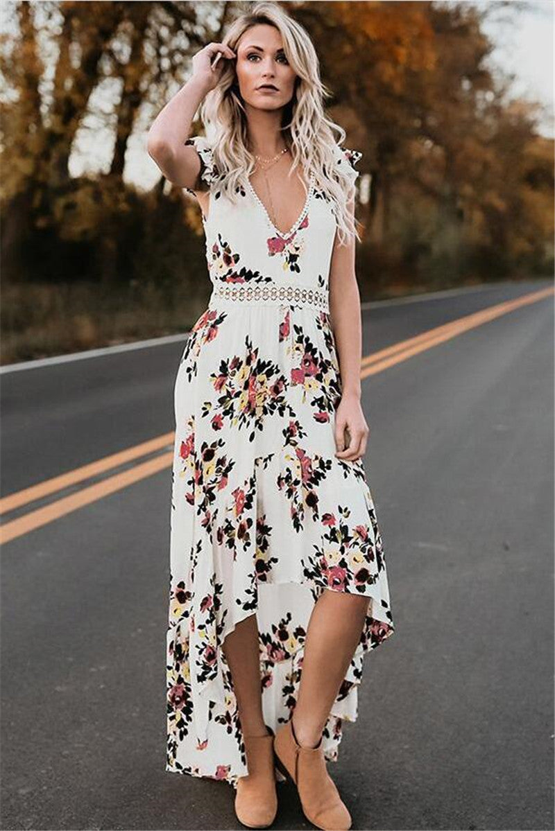 Sleeveless Printed Maxi Dress