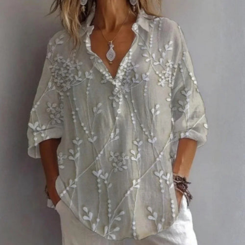 Collared Long Sleeve Slim Fit Shirt