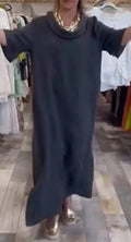 Cotton Linen Summer Ease Dress