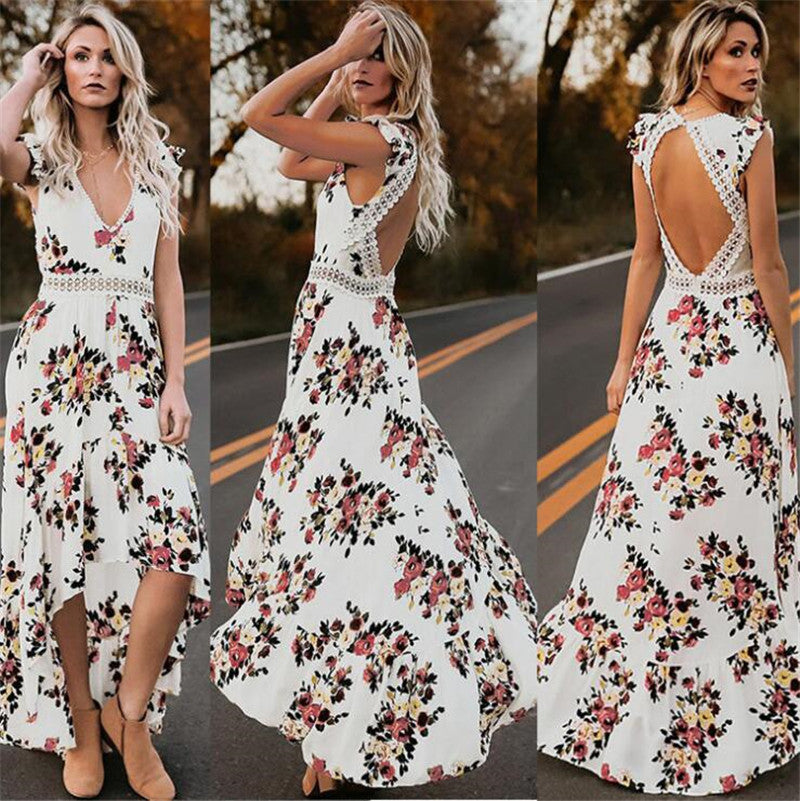 Sleeveless Printed Maxi Dress