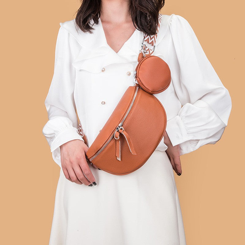 Genuine Leather Crossbody Belt Bag