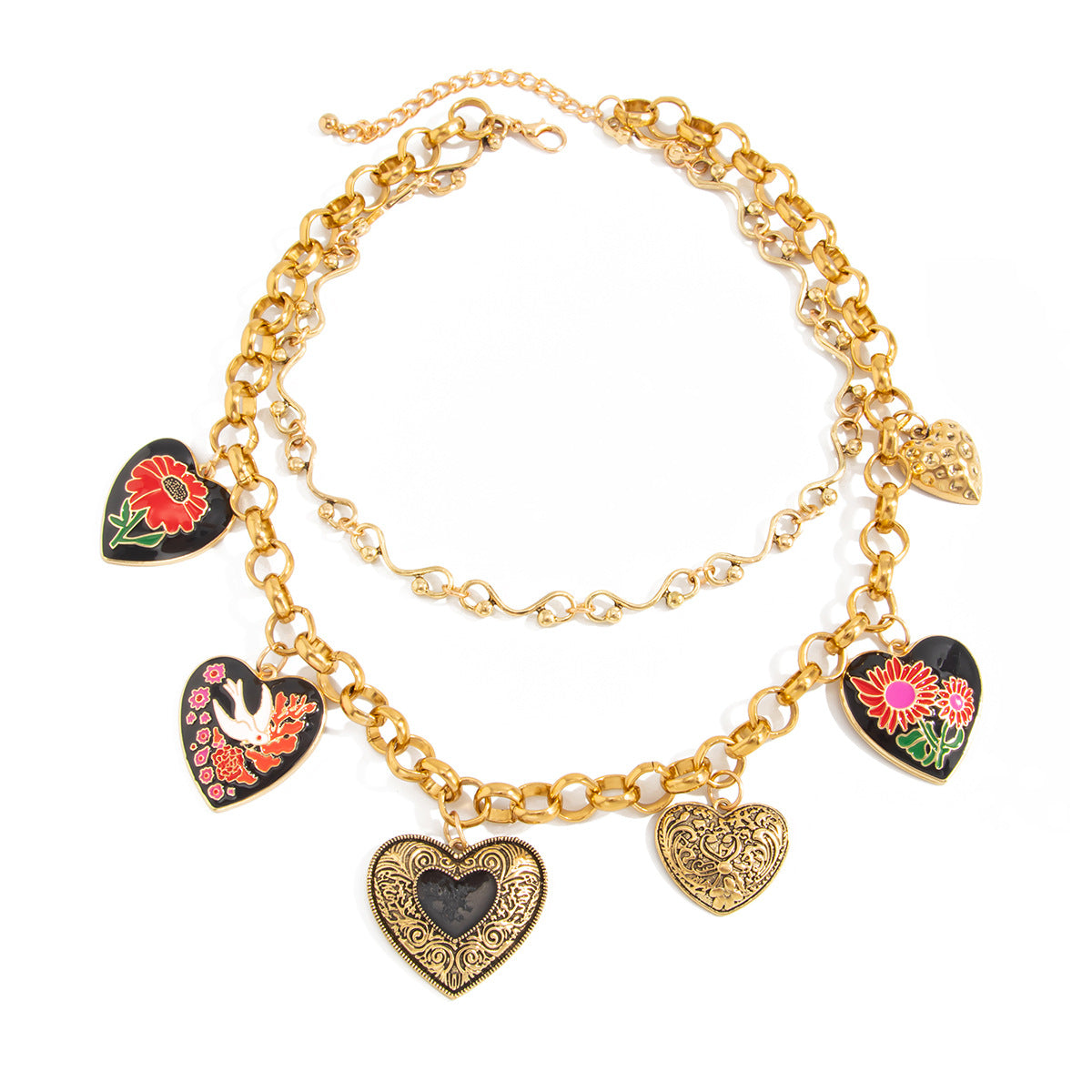 Punk Heart Pendant Necklace