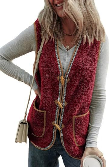 Contrast Plush Sleeveless Vest