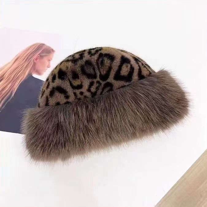Leopard Print Faux Fur Hat