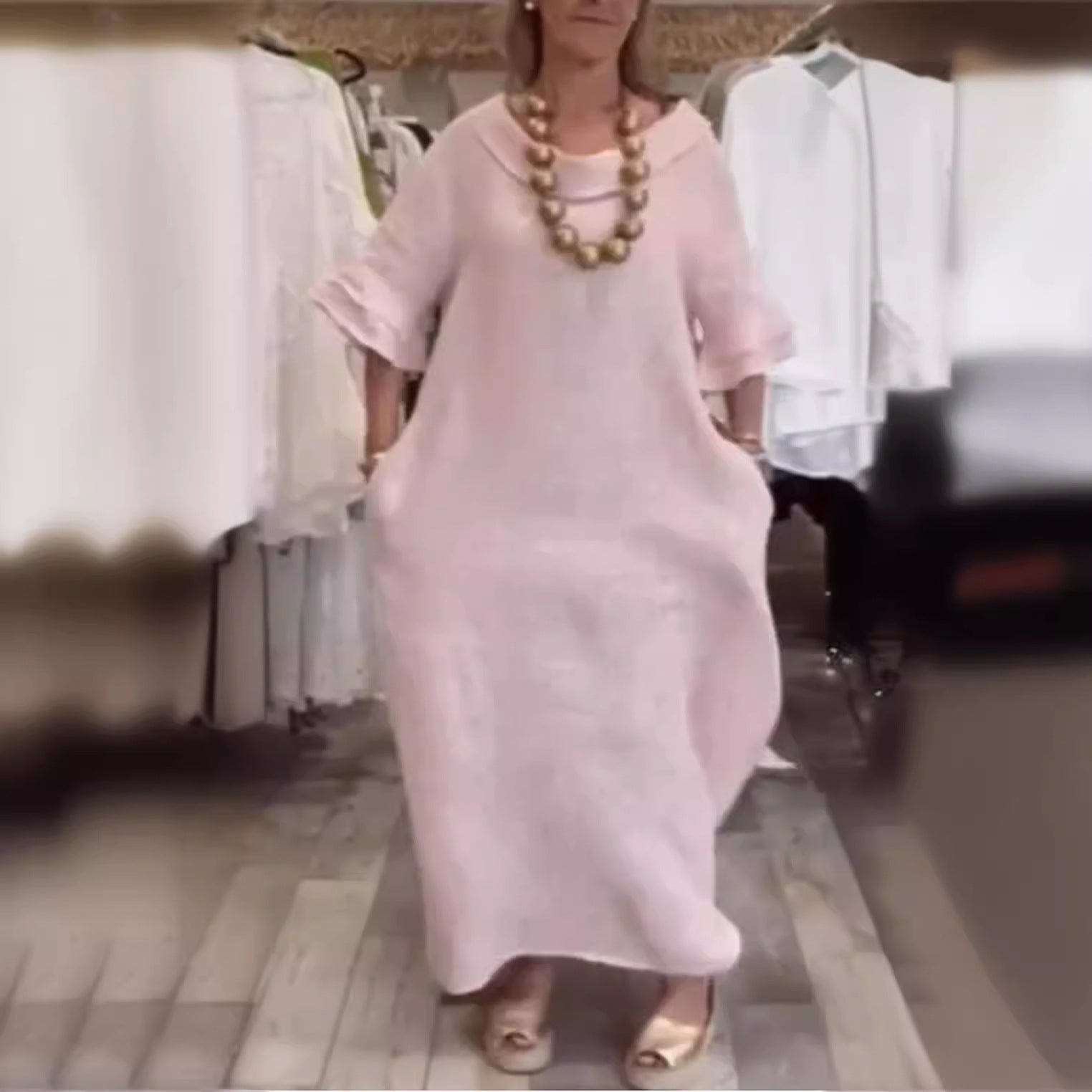 Cotton Linen Summer Ease Dress