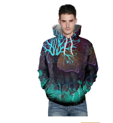 Psychedelic Deer 3D Hoodie