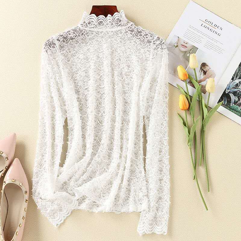 Sheer Mesh Long Sleeve Top