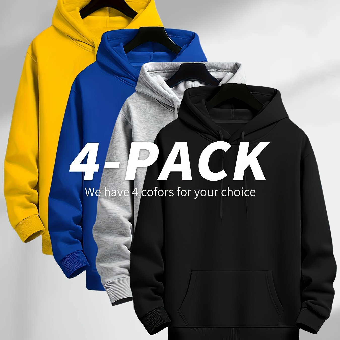 4-Pack Unisex Heavyweight Pullover Hoodie