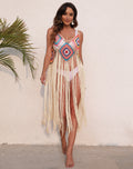 Long Fringed Panel Slip Dress