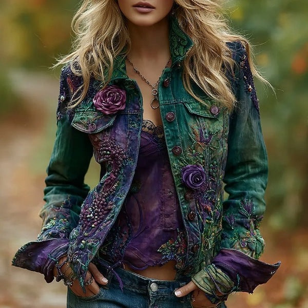 Vintage Patchwork Denim Jacket