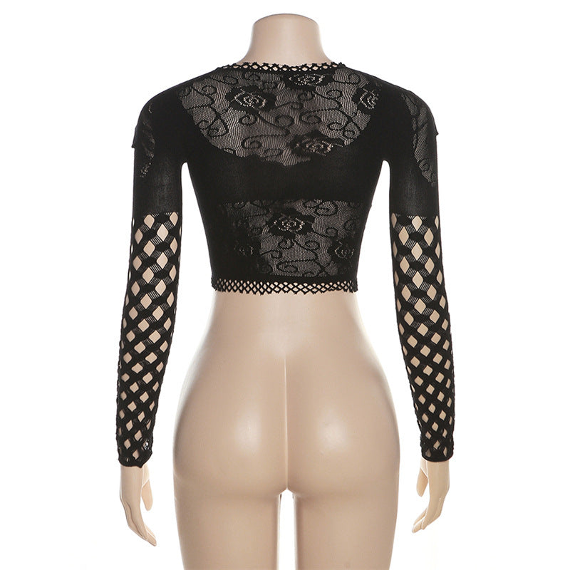 Fashion Mesh Long-Sleeve Doublet
