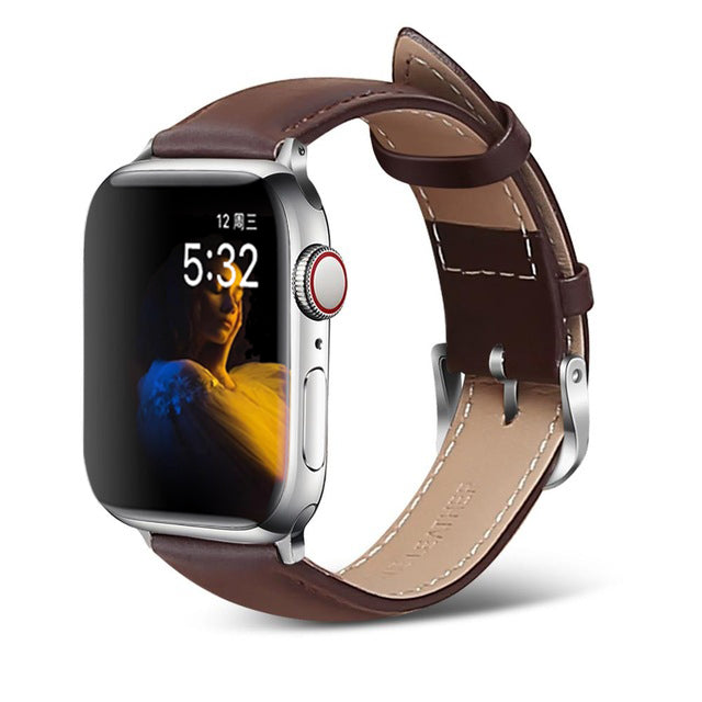 Genuine Leather Pin Buckle Belt