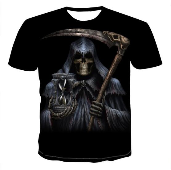3D Skull Graphic T-Shirt