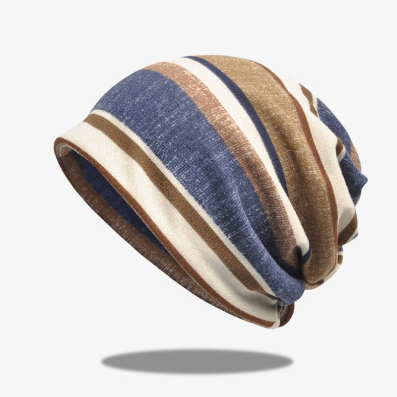 Urban Striped Scarf Hat