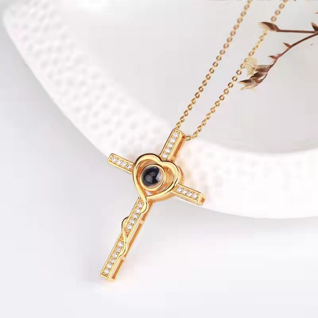 Heart Cross Necklace