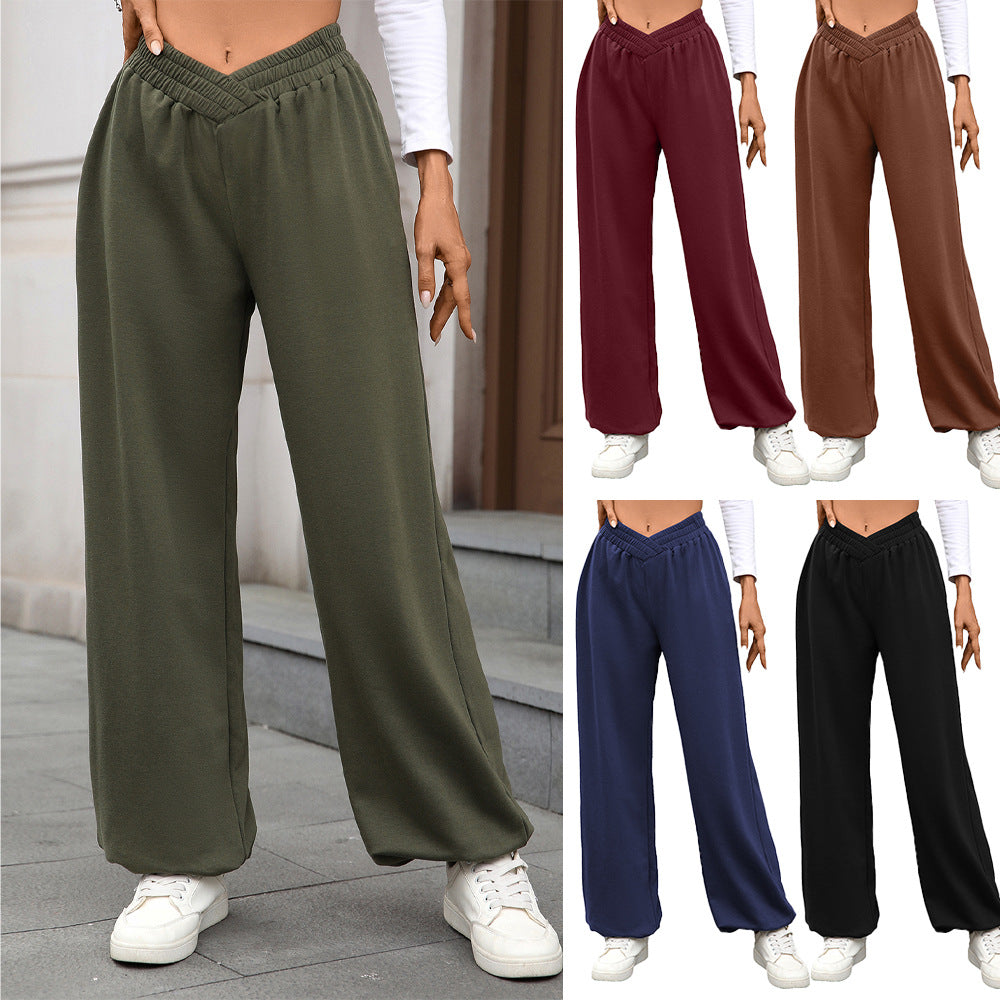 High Waist Ankle-Tied Trousers