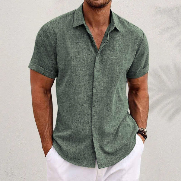 Loose Linen Short Sleeve T-Shirt