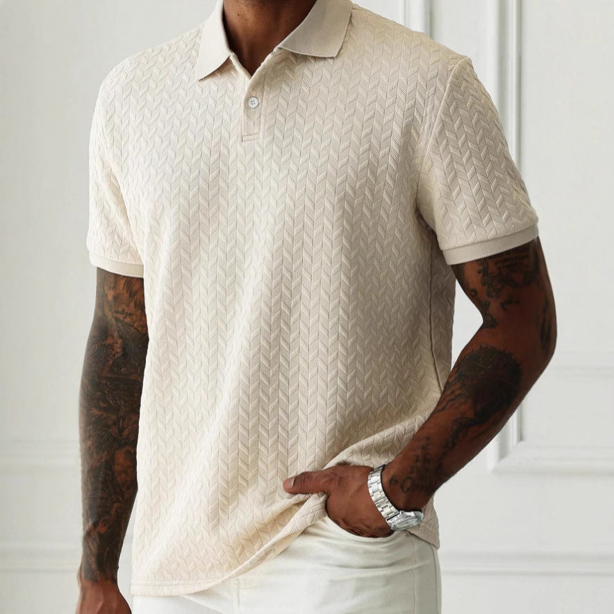 Textured Slim Fit Polo Shirt