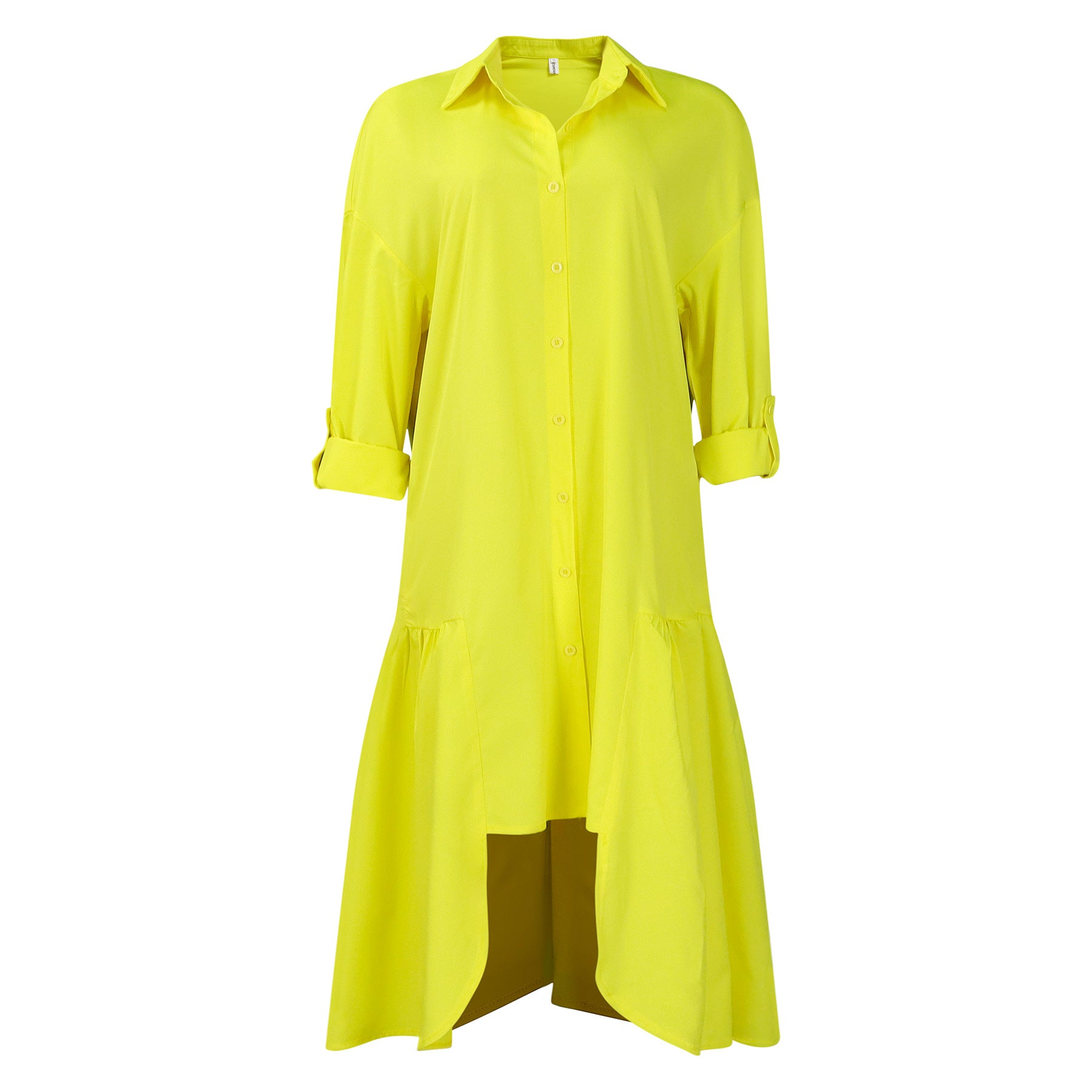 Long Sleeve Irregular Midi Dress