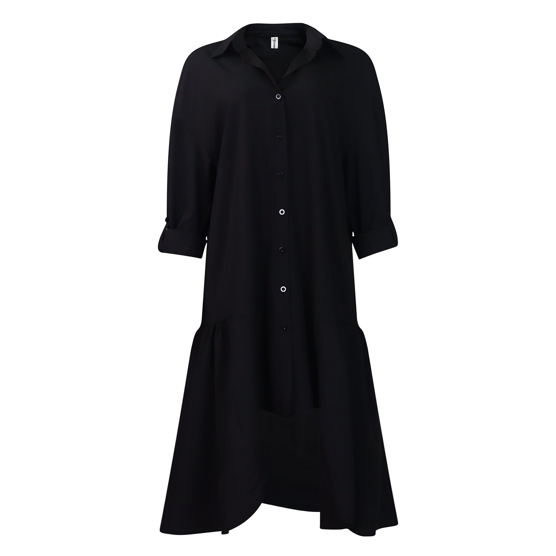 Long Sleeve Irregular Midi Dress