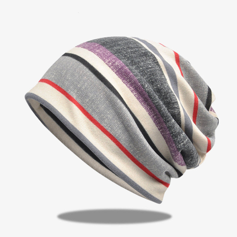 Urban Striped Scarf Hat