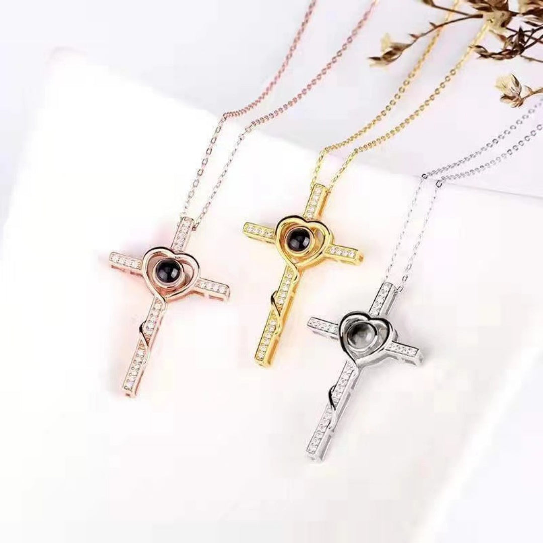 Heart Cross Necklace