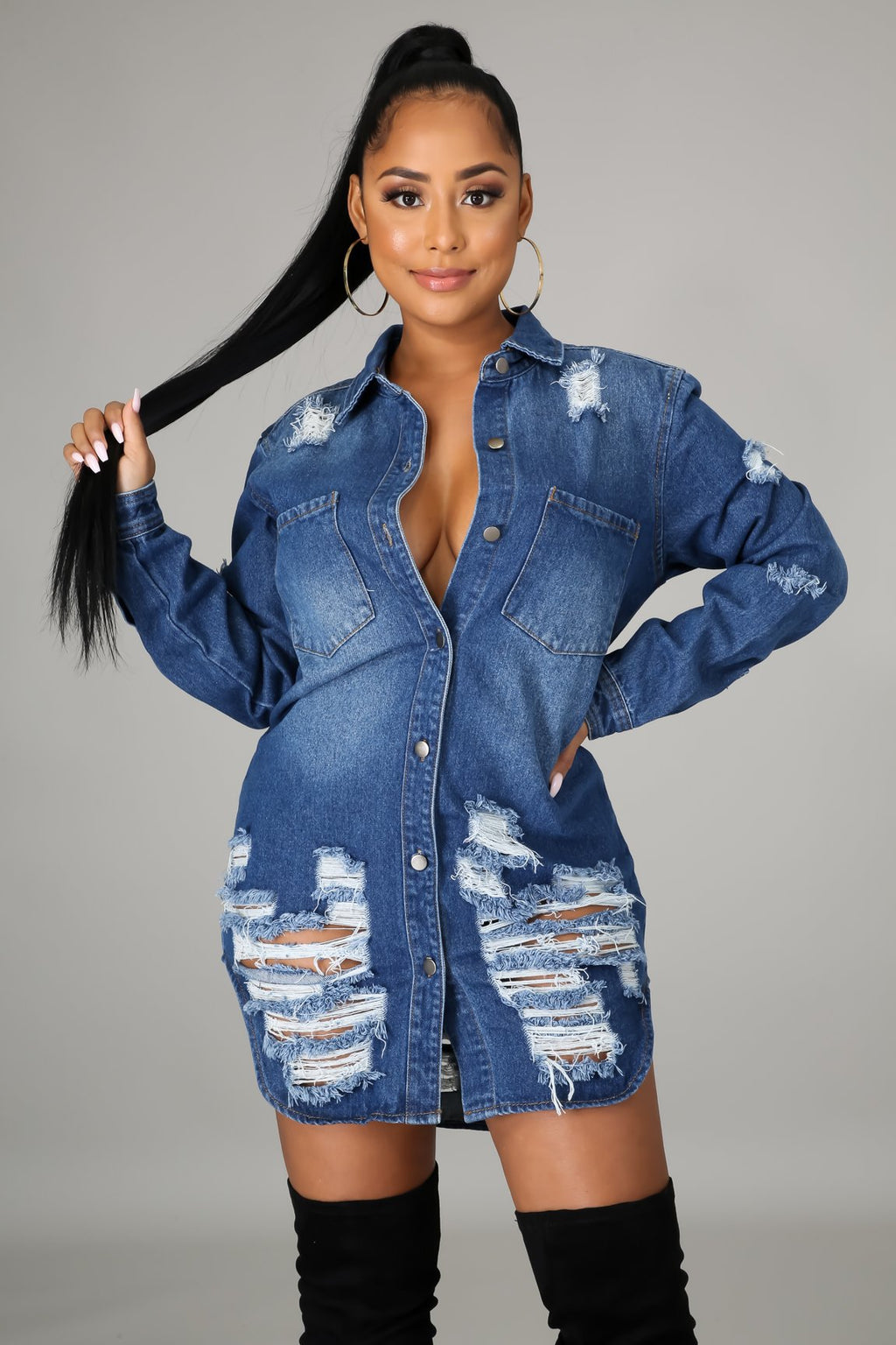 Ripped Denim Jacket