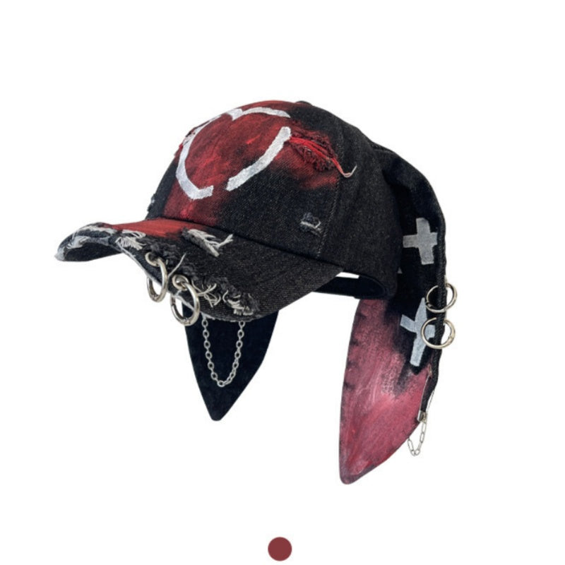 Rebel Bunny Graffiti Denim Snapback
