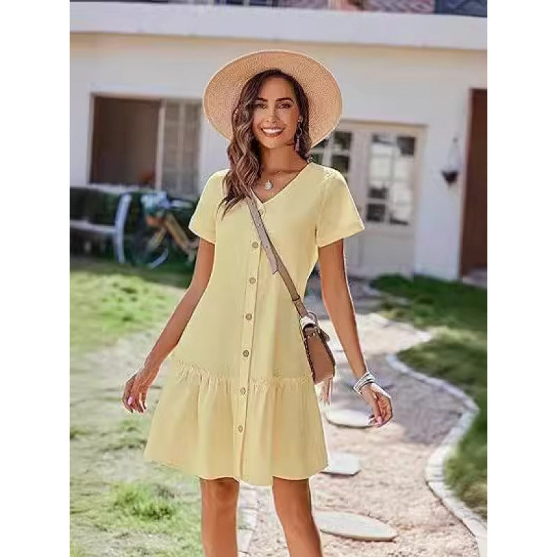 Loose Cotton Linen Summer Dress