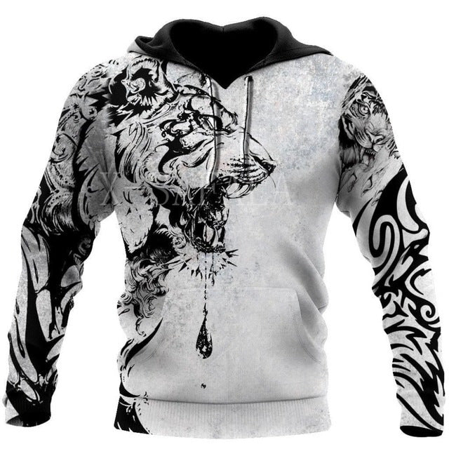 Trendy Animal Print Hoodie
