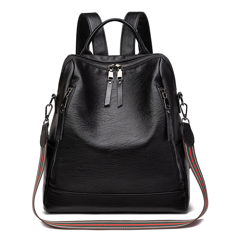 Minimalist Leather Versatile Backpack