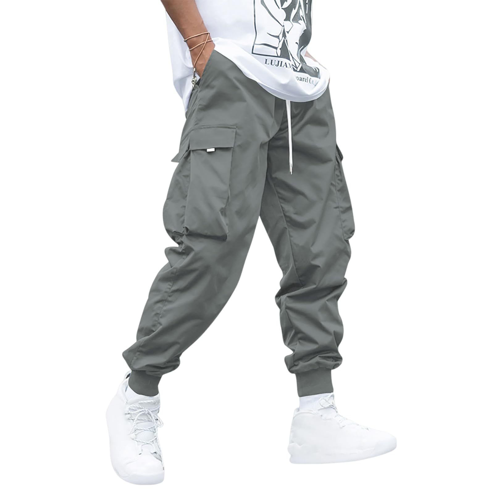 Drawstring Multi-Pocket Cargo Pants