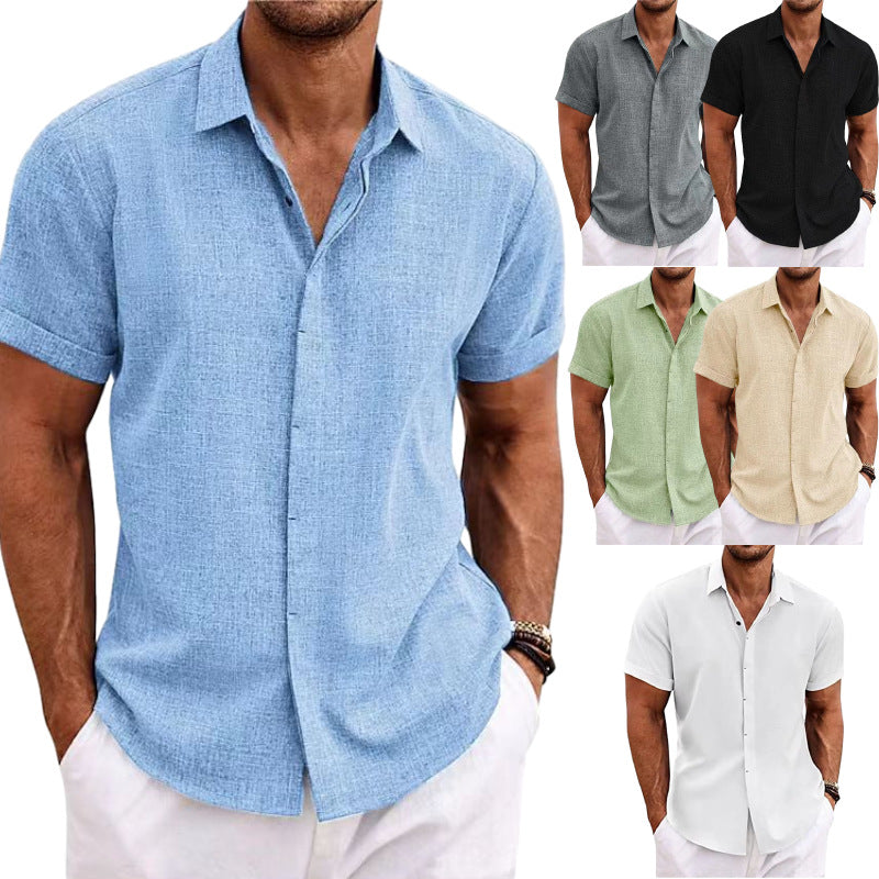 Loose Linen Short Sleeve T-Shirt